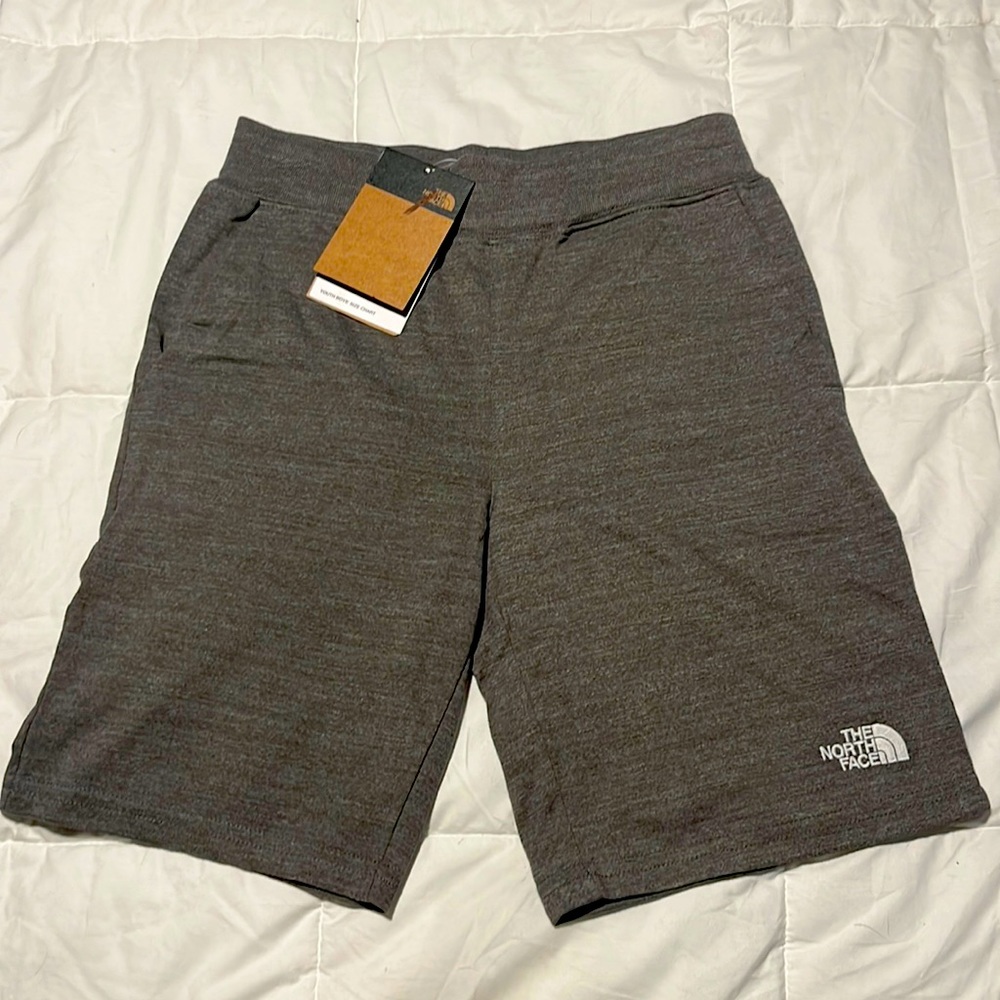 NWT The North Face Boys Shorts 2 pairs 8” Pull On Gray Pocket Size Large 14/16